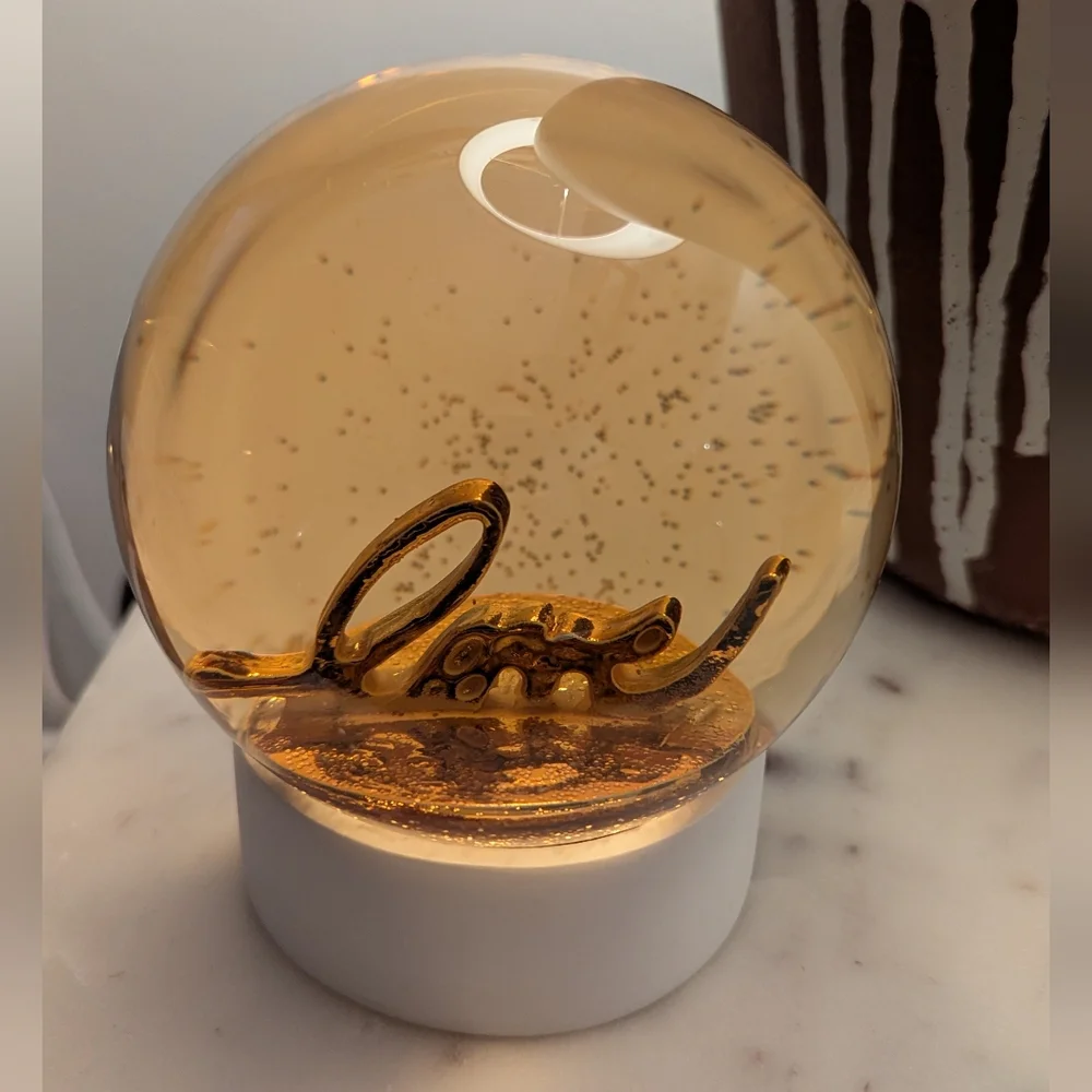 West Elm Love Snow Globe